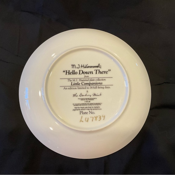 Plate, Hummel “Hello Down There” plate number LU7839 - Picture 5 of 5